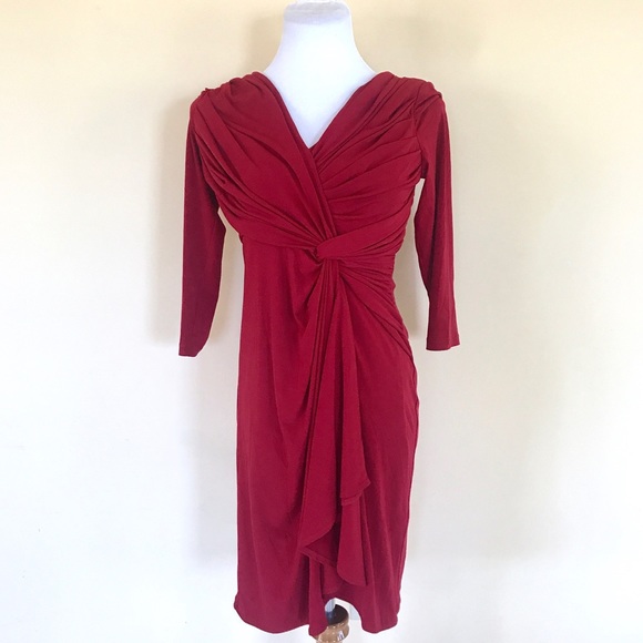 Boston Proper Dresses & Skirts - * Boston Proper Red Gathered Ruched Dress